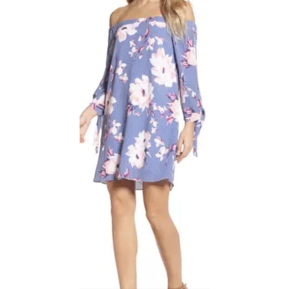 Charles Henry Women's Off the Shoulder Shift Dress‎ W/Pockets Size Medium Petite